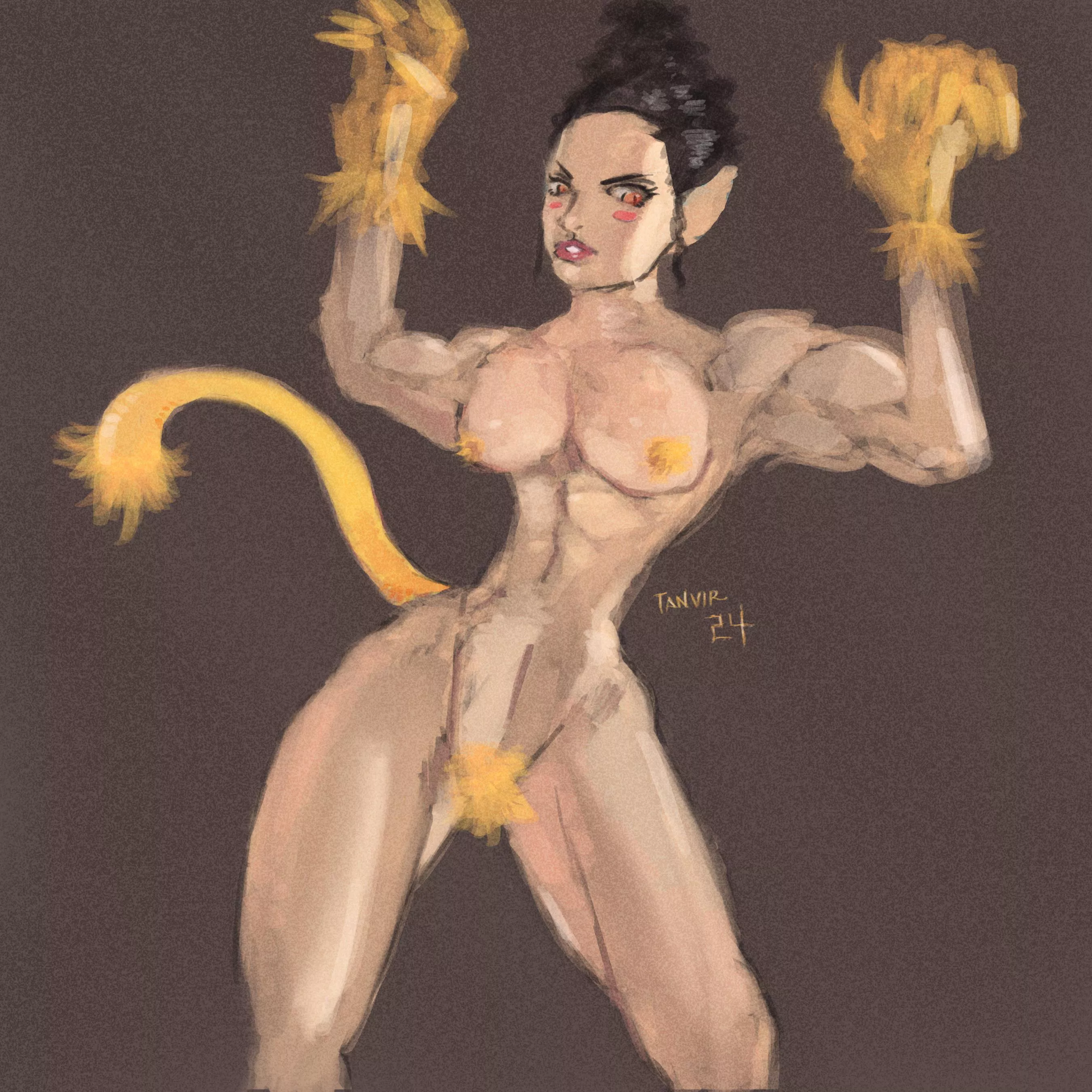 Cat girl, Drawn by me posted by StainlessInferno