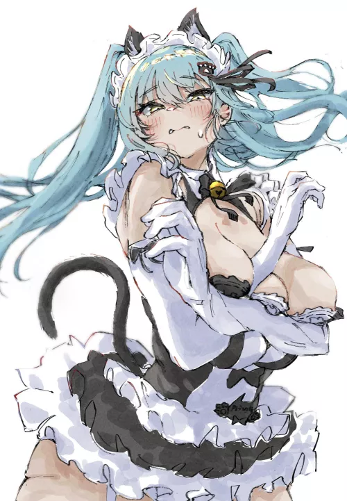 Flustered maid Privaty (hiizaki1225) [Nikke] by MillionHypotheses