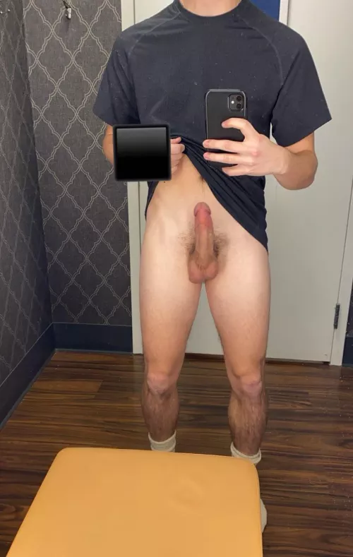 got hard in the dressing room. what do you think? by Appropriate-Note-170