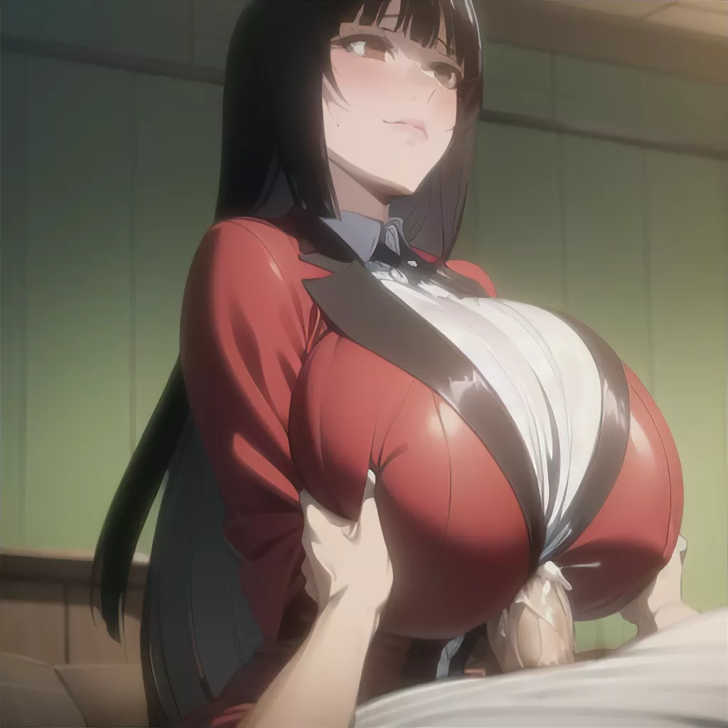 [OC AI-generated] Yumeko Jabami Clothed Paizuri Fetish And Cumshot Dripping posted by Edin_TopSlayer