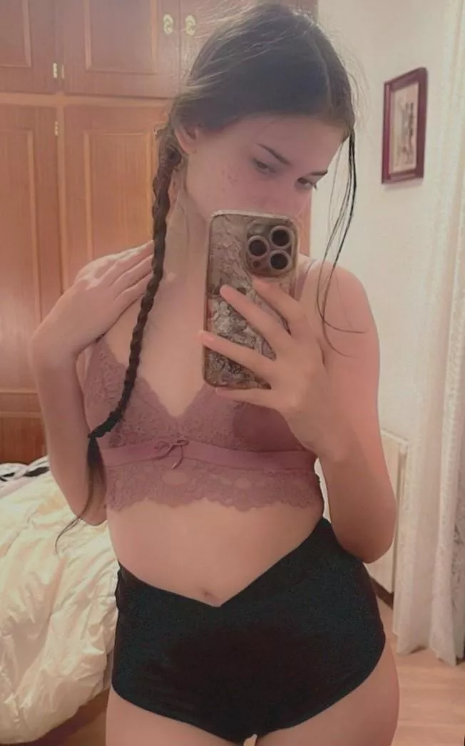 POV. I persuaded my music teacher to give me a private lesson and he found me waiting for him like that.. posted by Mariah_Ella