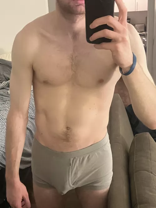 Semi in my new Mack Weldon briefs. Big fan ;) by Mindless-Honey-8932