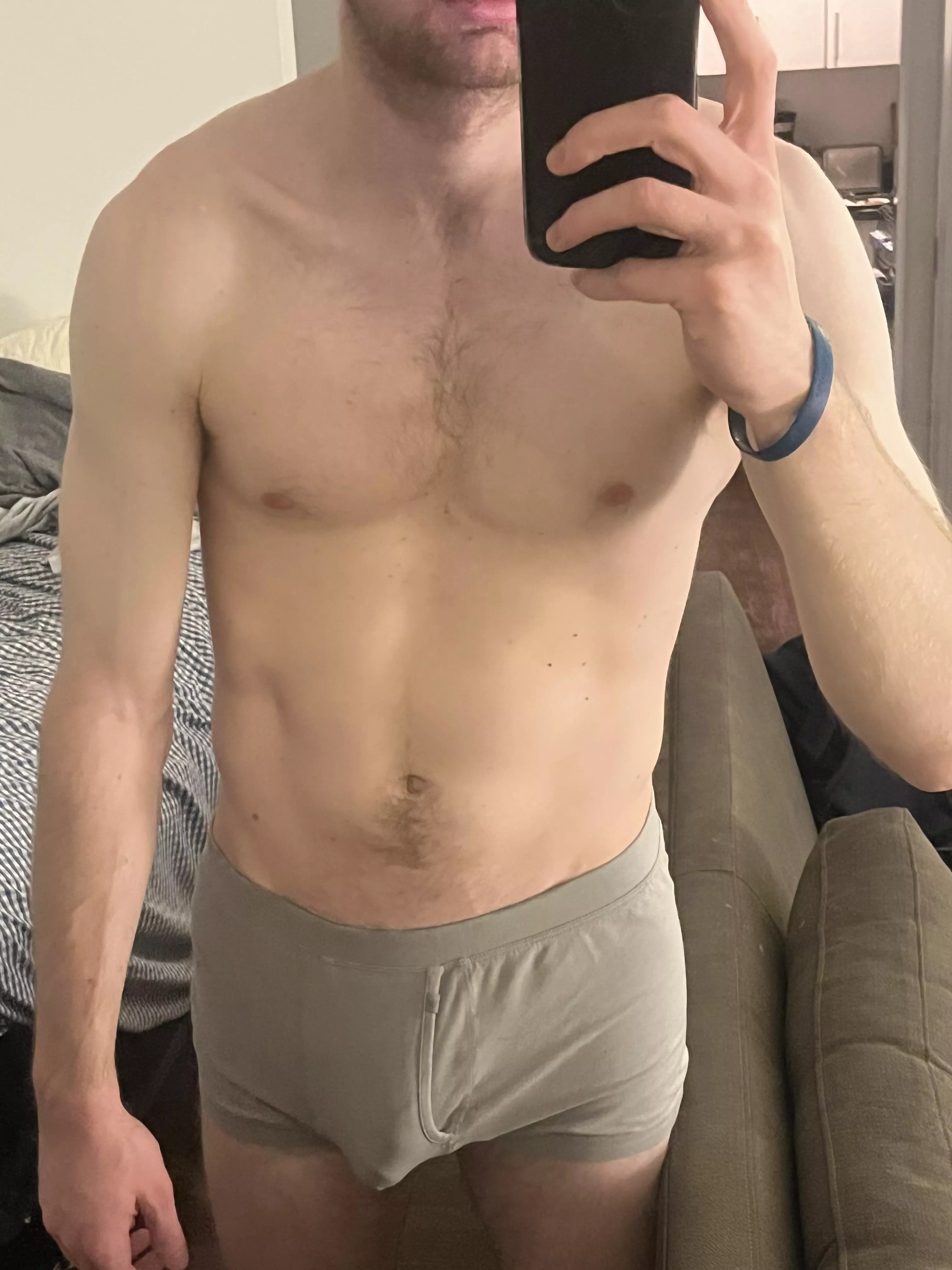 Semi in my new Mack Weldon briefs. Big fan ;) posted by Mindless-Honey-8932