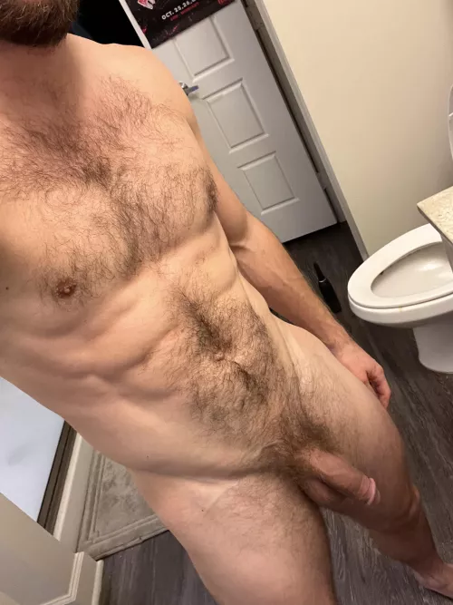 Sweaty and butt naked by bipeterp