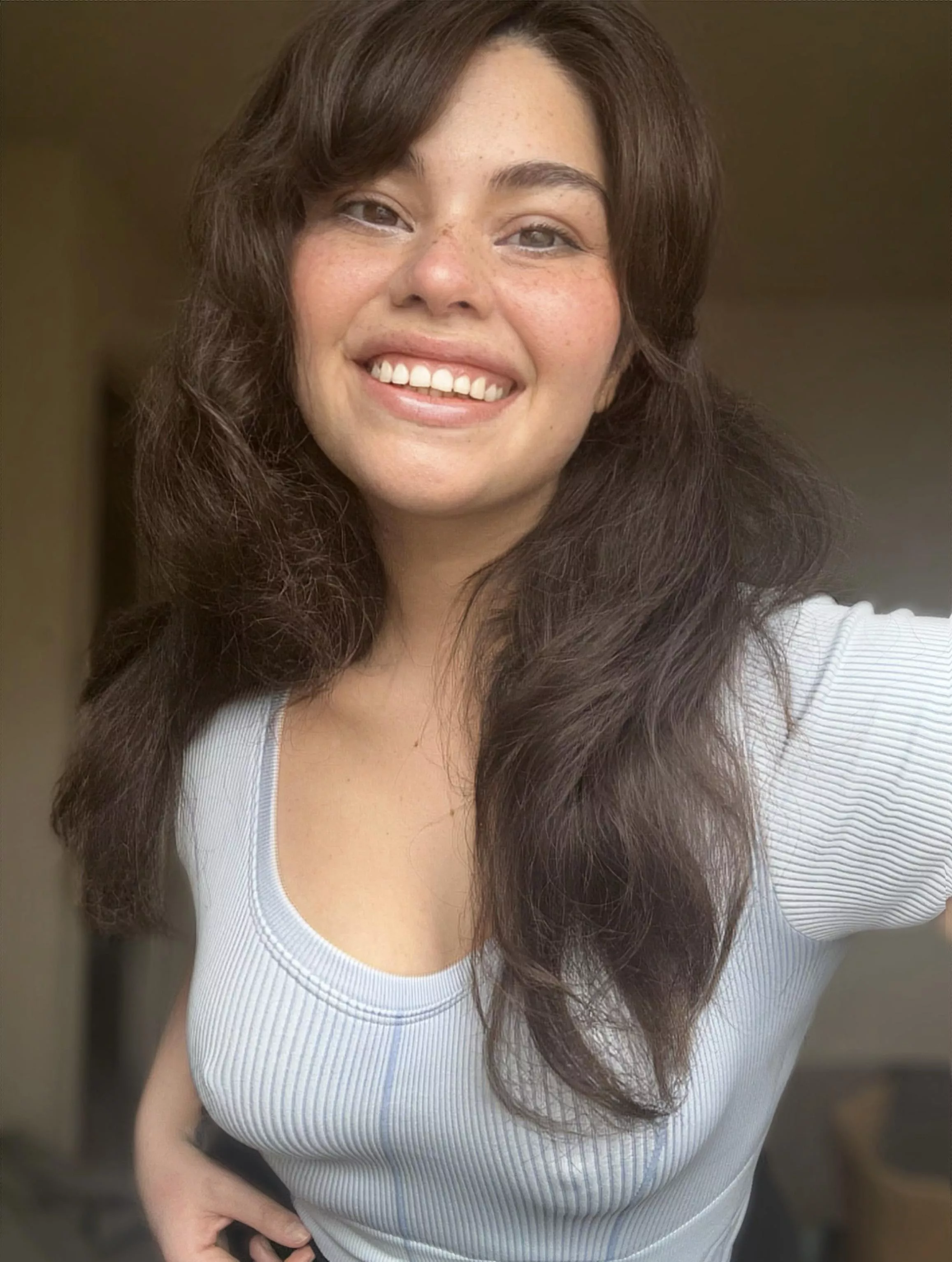 This freckled brunette is wishing you a beautiful Wednesday posted by mollyzedolly