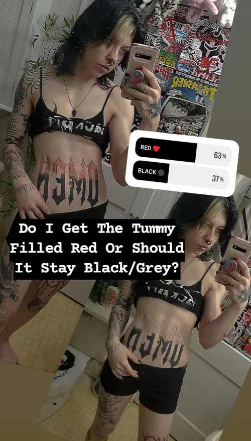Took a vote about the ab tattoo by feedtehcat