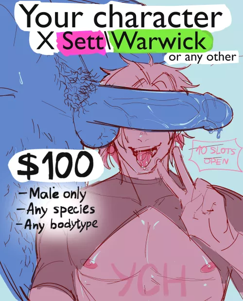 Ych Sett / Warwick @taous_dark by KaiRoseSwann