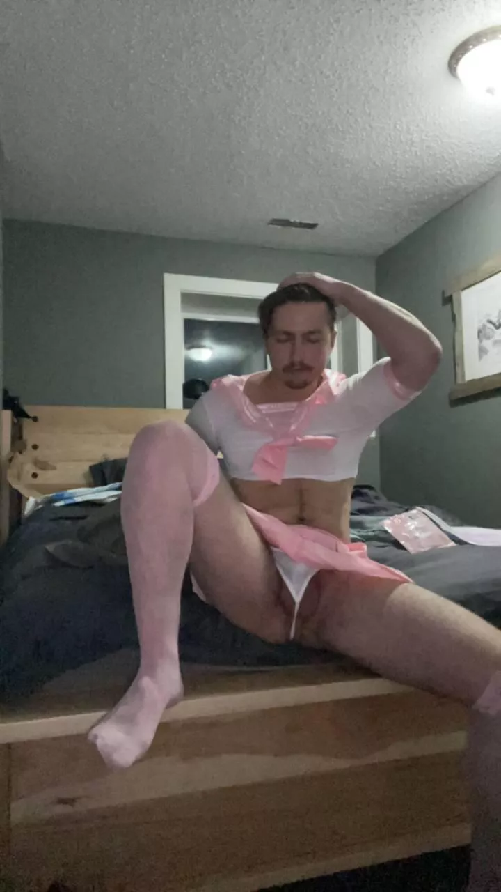 doesn’t he look so cute in his skirt, he didn’t even want to wear it at first posted by lizzbar