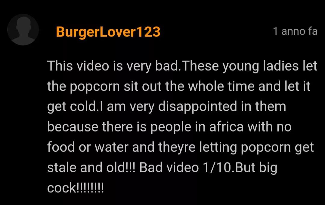 Don't let the popcorn get cold posted by SilverT3k1la