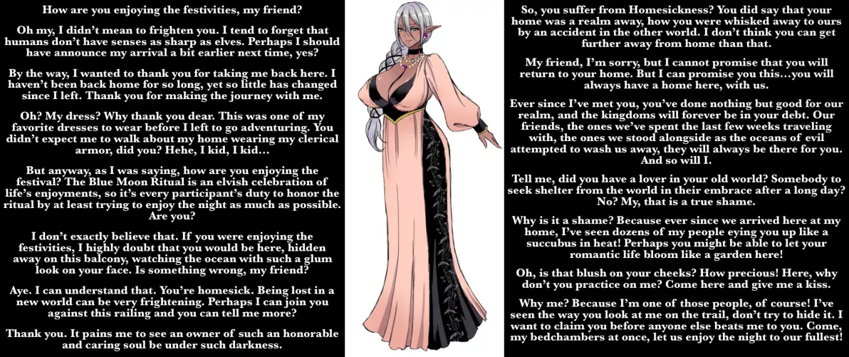 Homesick [isekai’d reader X elf friend] [conversation] [wholesome] [gender neutral POV] [friends to lovers] by Sir-M-Oxlong