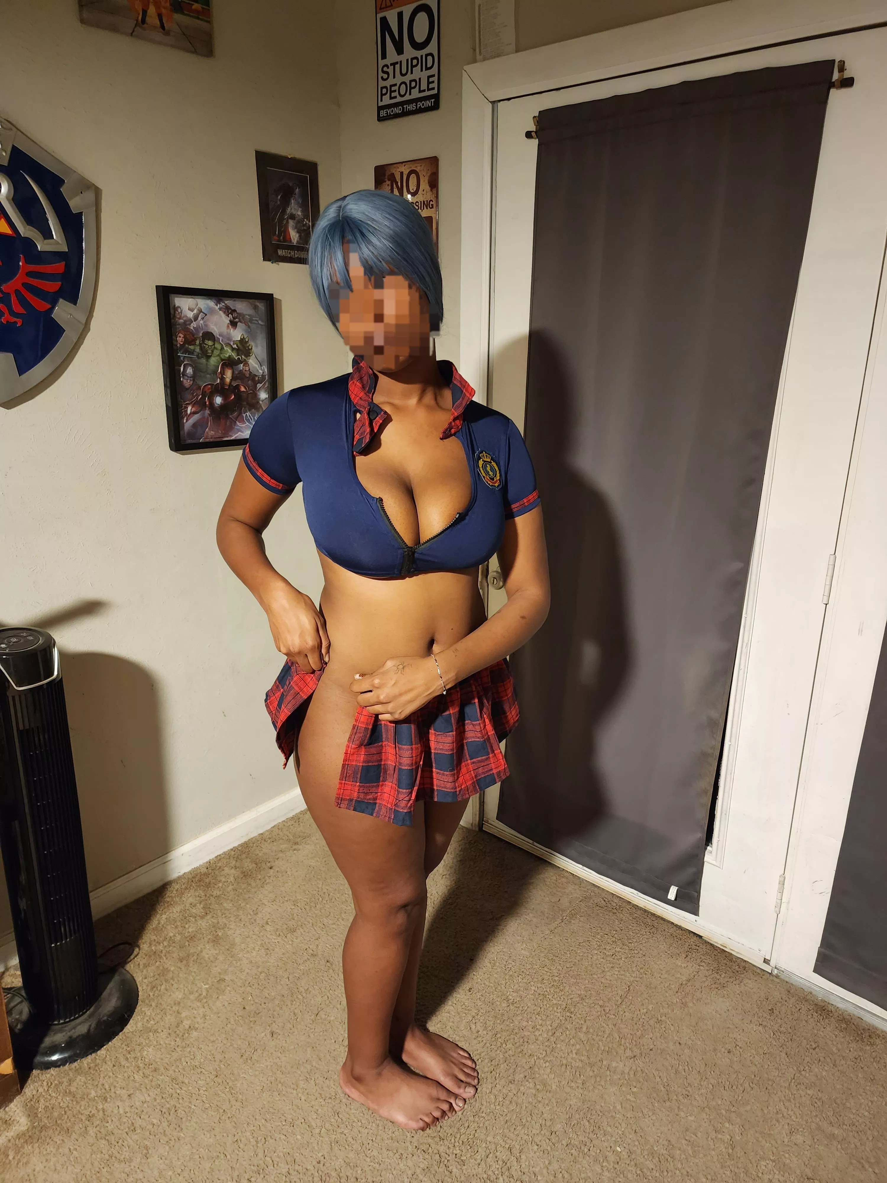 I wasn't sure about posting this because it's too small and doesn't zip up right! Maybe I should of worn panties posted by ososcafe