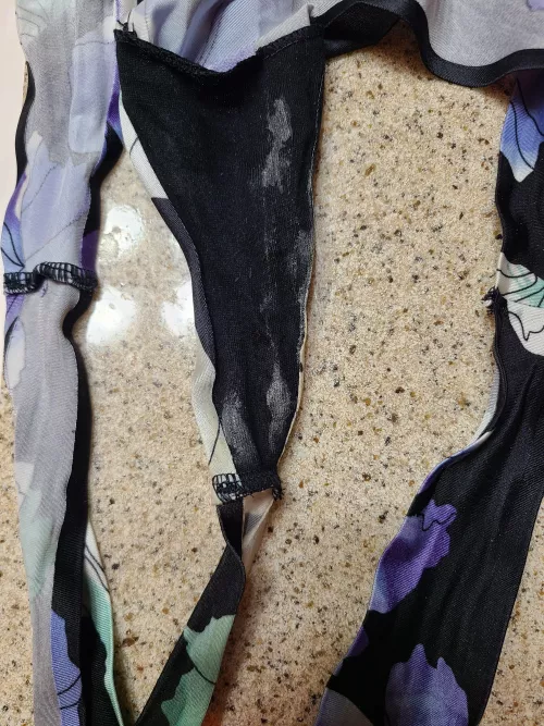 Nice thong that my kitty made for all of the dirty panty lovers out there! Pic of me in this thong is on my page!! by drummer3088