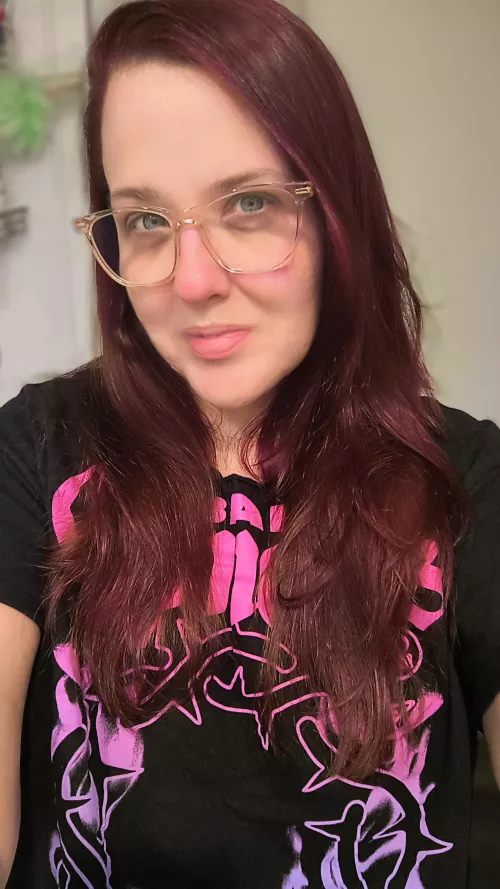 No makeup. Touched up hair color 💜 by MissW0rld51