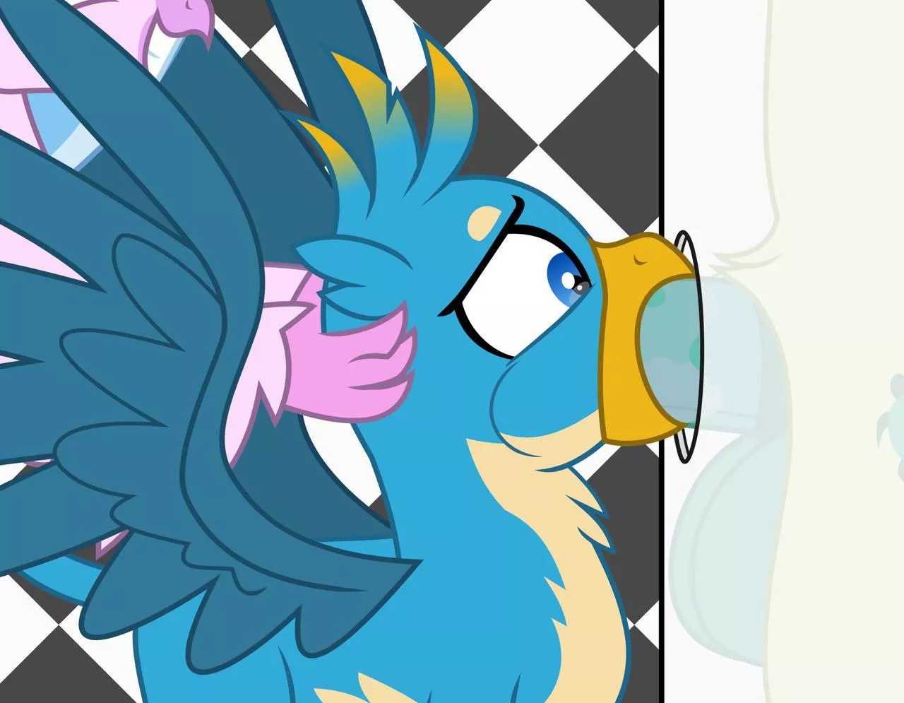 Silverstream helping Gallus to be better at glory holes (artist: don’t mind me) posted by PonyClopAccount