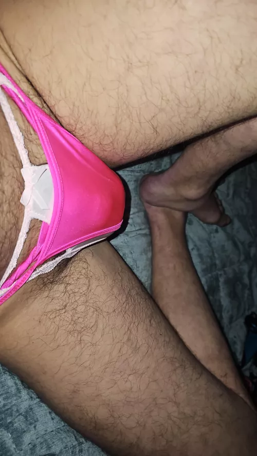 Wearing 3 layers of pink panties. 31 bi. by Different_Cash_8778