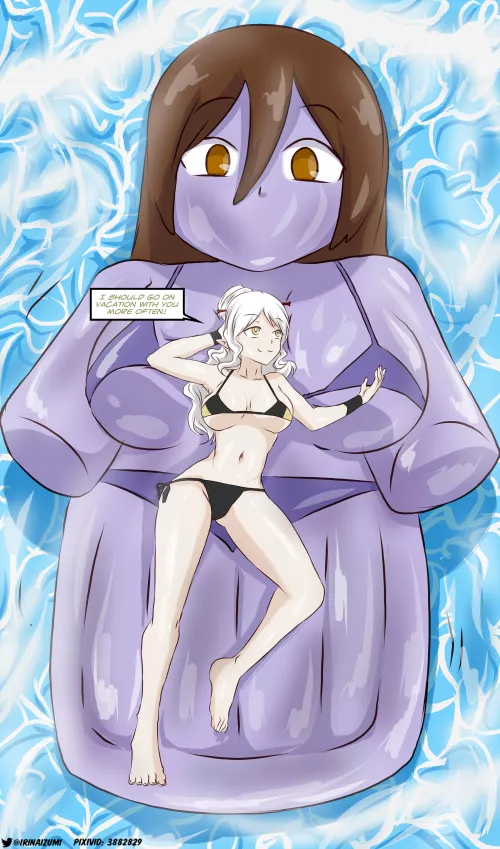 woman turned into an inflatable pool bed by LoudContract2700