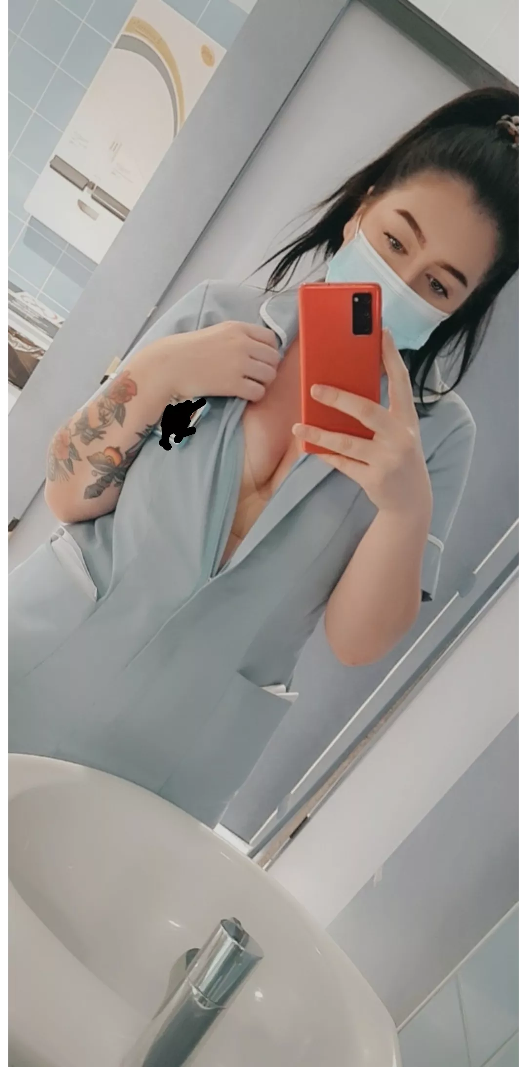 Would sir like to help me slip out of my scrubs while I help you a shower posted by Beginning_Gur_6468