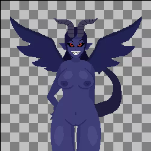 Demon girl for my upcoming indie game! Any feedback or comments are very welcome 😊 by Bonkcade