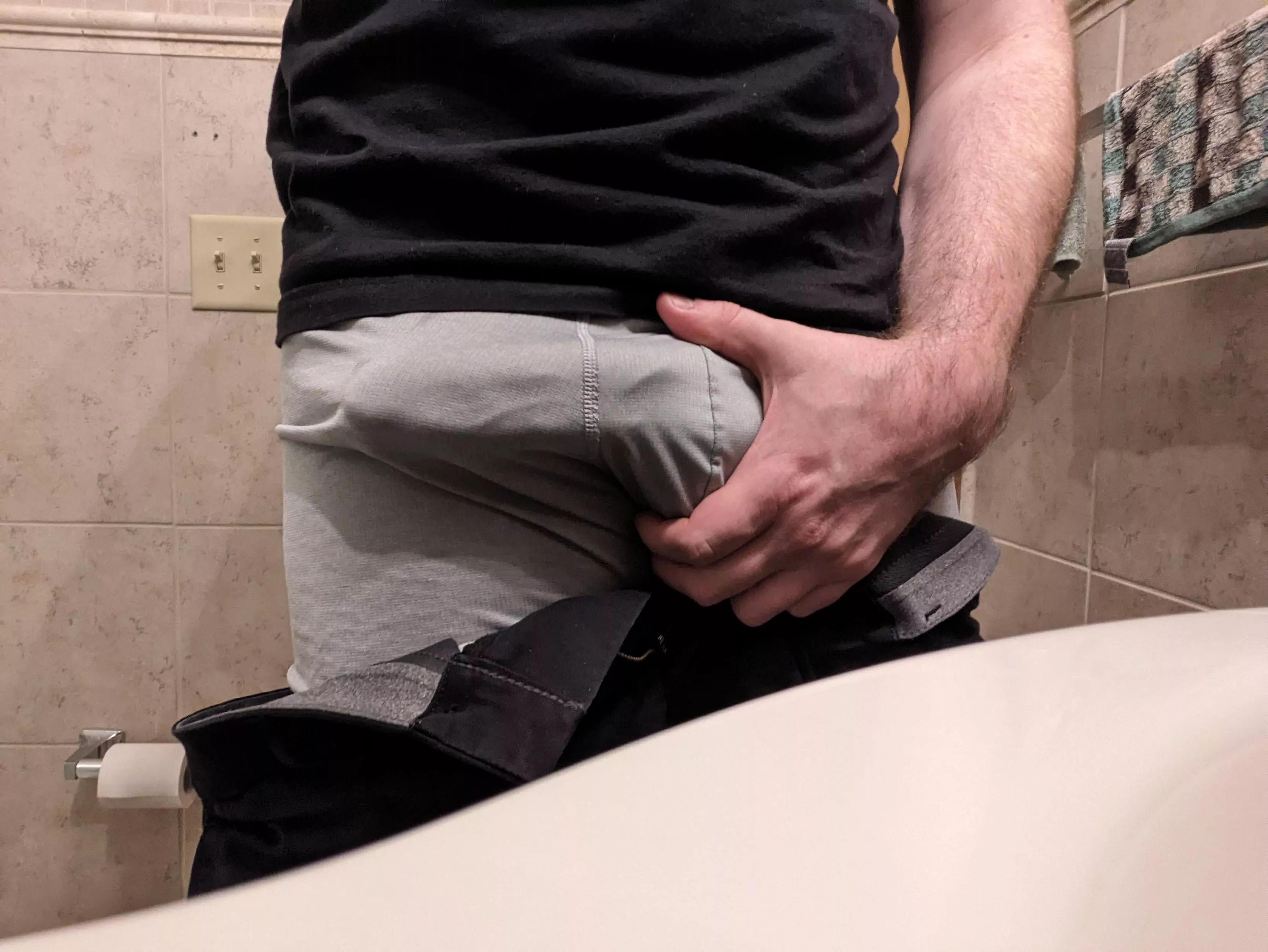 Even the veins on my huge cock show through. posted by potatoe1987