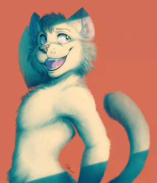 Light turquoise and orange // Art by me by spacetank