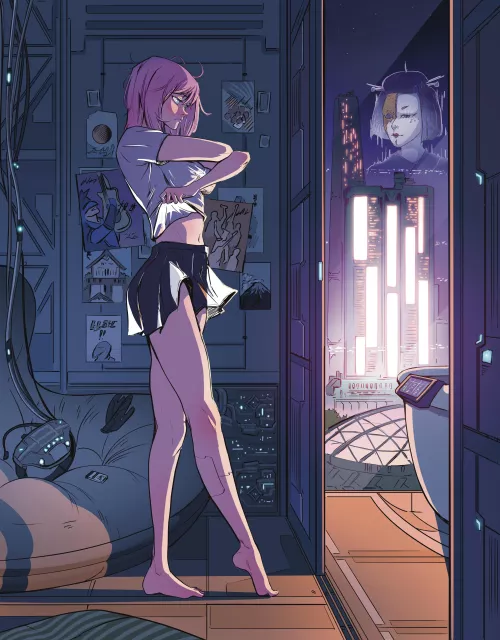 My Cyberpunk graphic novel is coming this Tuesday! [OC] by Cyber_Sheep_Film