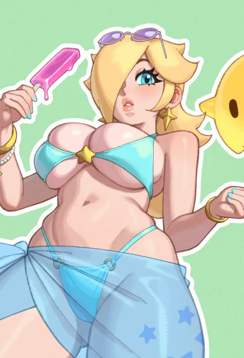 Rosalina enjoying her summer [Super Mario Bros] by Consicuential