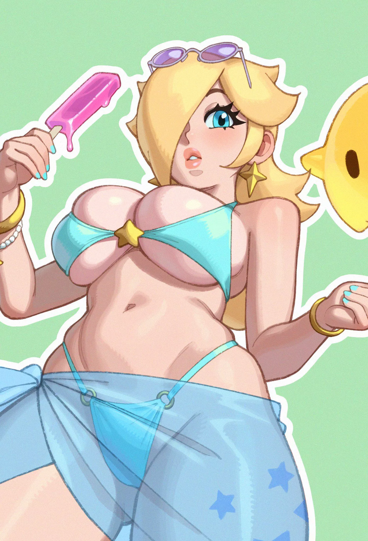 Rosalina enjoying her summer [Super Mario Bros] posted by Consicuential