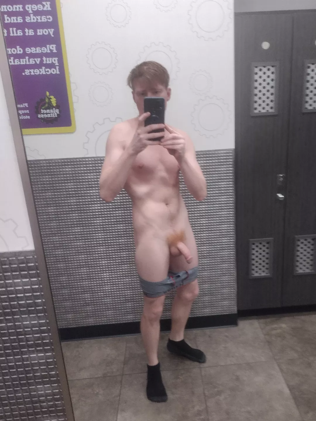 The guy standing next to me gave me a weird look taking this pic before hitting the showers posted by Tall_Cupcake688