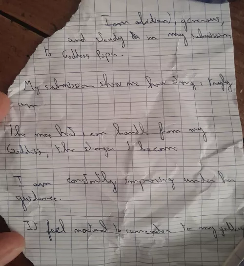 When he writes his affirmations… by Piper_findom_goddess