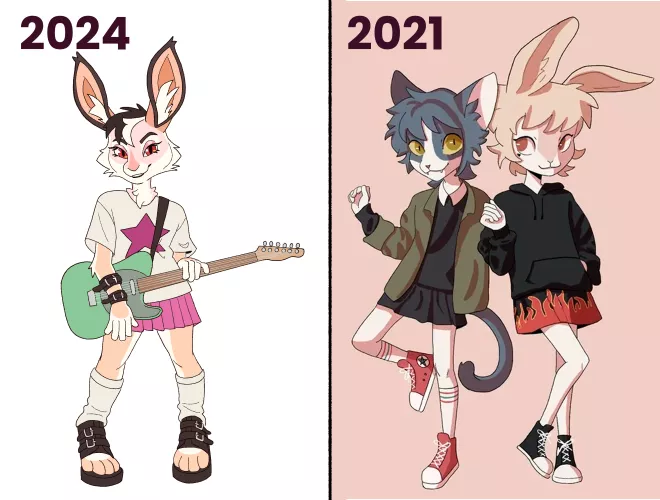 3 years of progress! Trying to improve everyday by MargotLovesPie