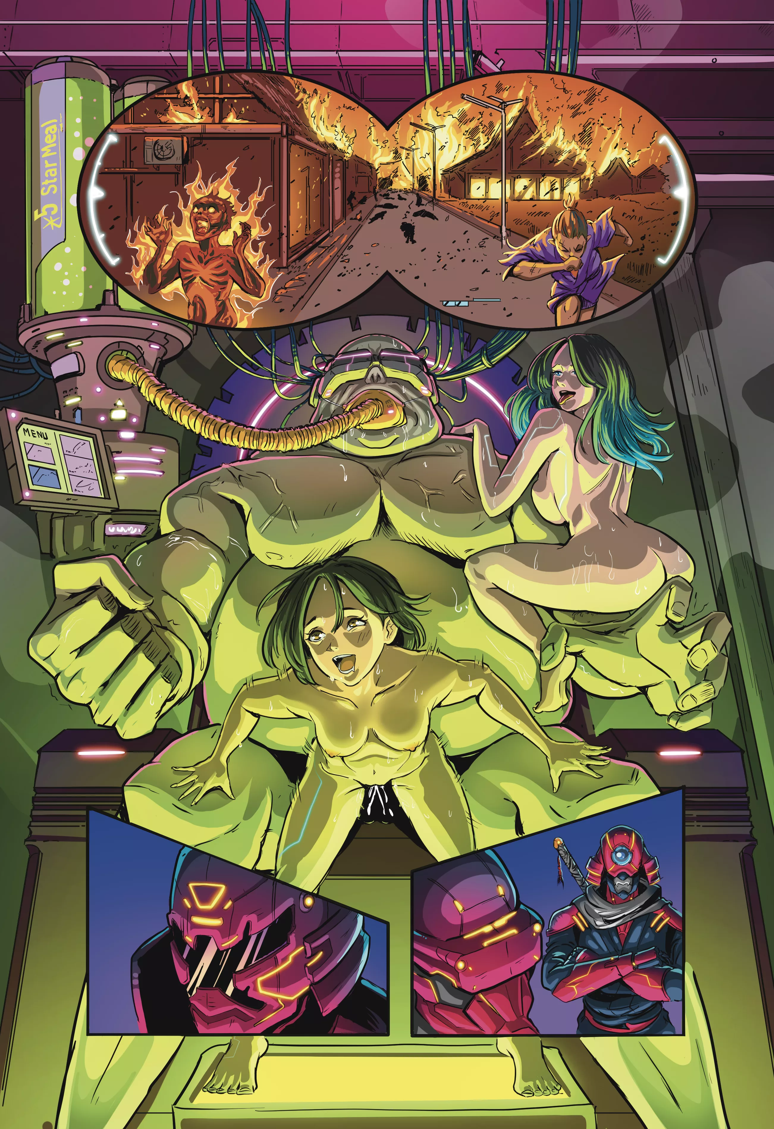 A threesome with a lot of sweat (digital) [Ronin Of Okane 2] posted by Thejoker594