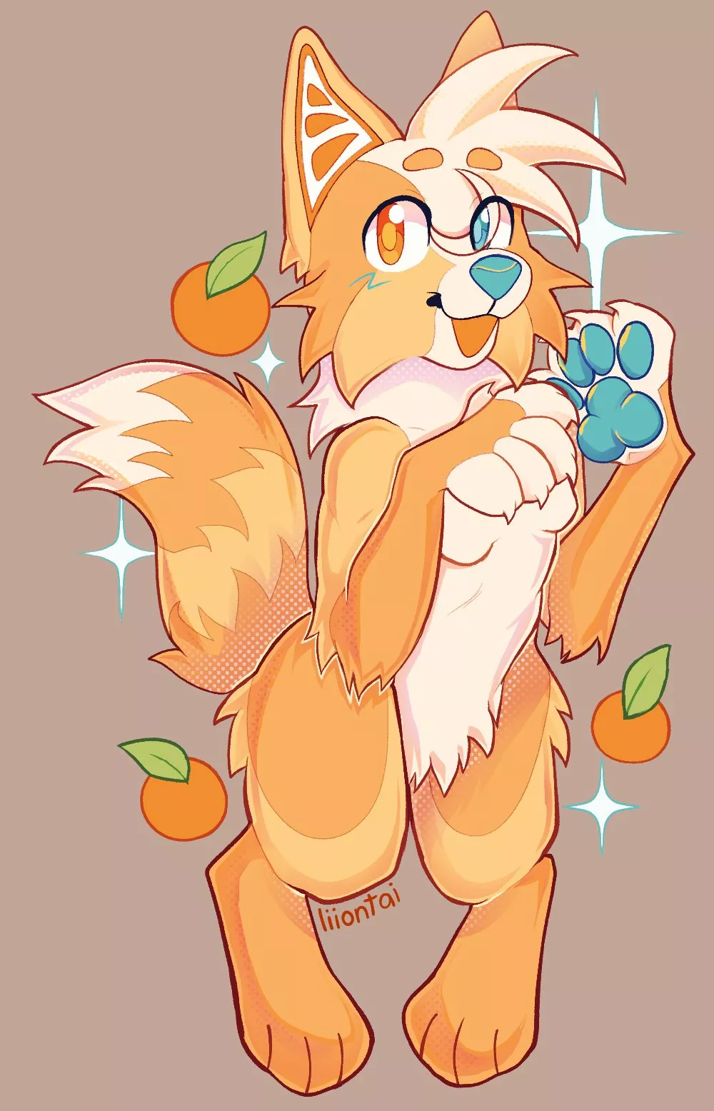 acrylic charm design of my fursona <3 posted by liiontai