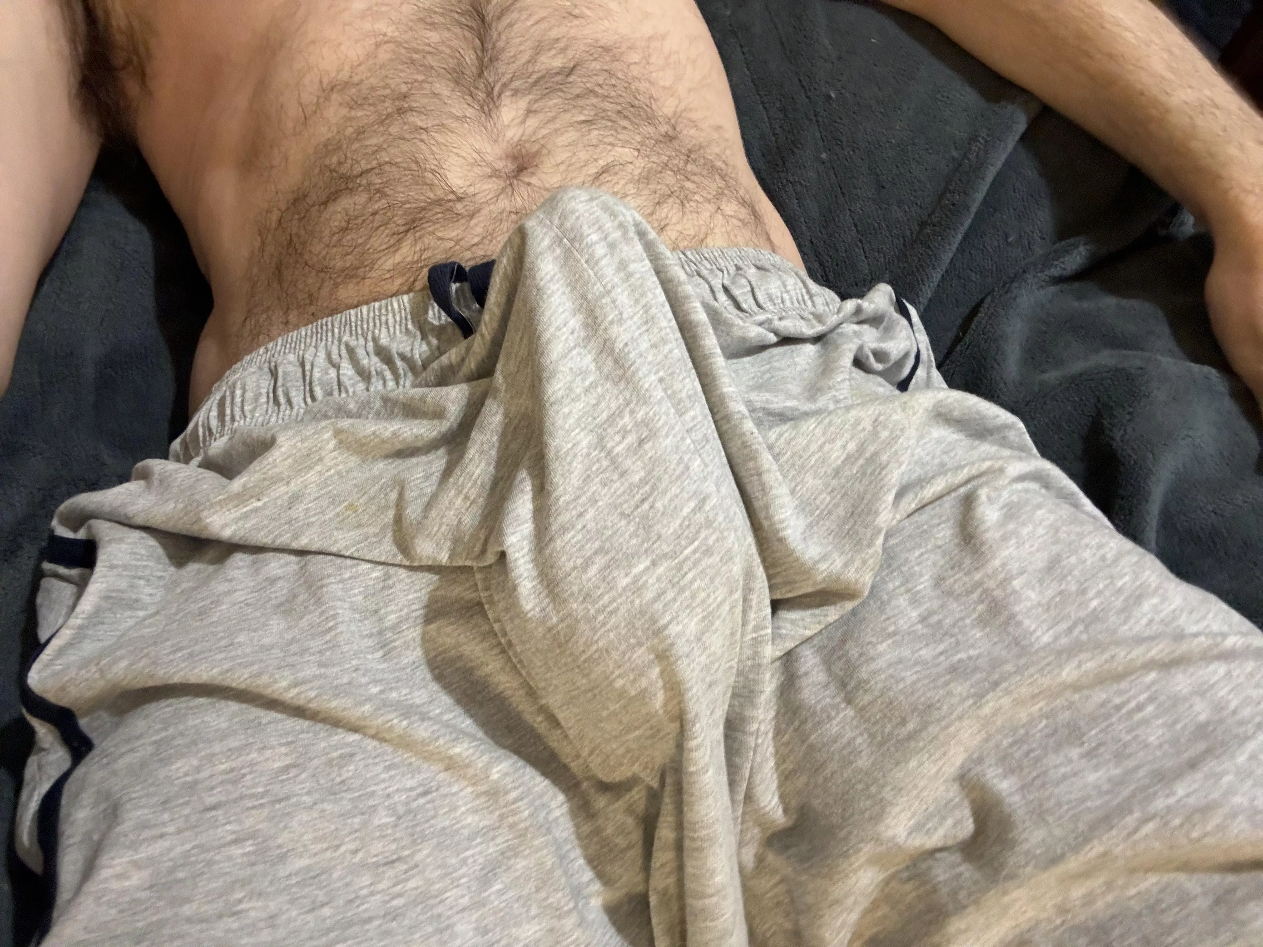 Are grey sweatpants with no underwear a good look? posted by morecbt