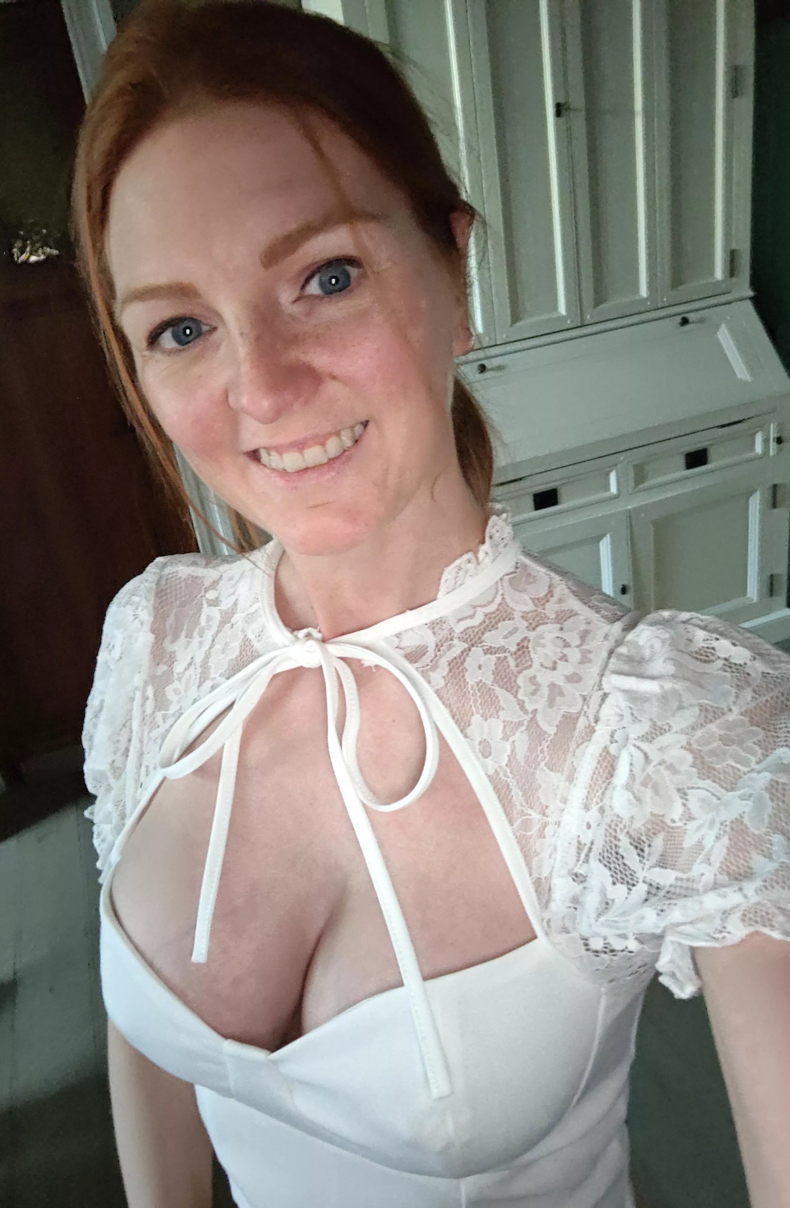 Bought this cute top and I wanted to show off immediately 🤩 there are some things to see down this blouse😋 posted by GingerPumpkinOf