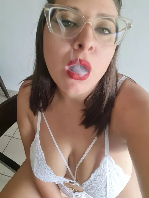 cigarettes, lipstick... the only thing missing is your cock. by amamey