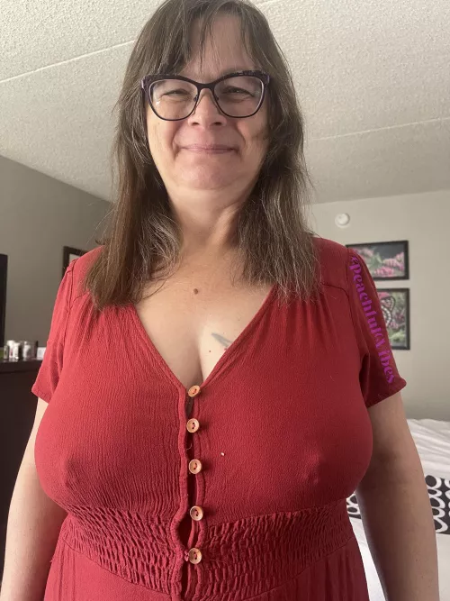 Don't need my glasses to see these buttons are about to bust by PeachfulVibes