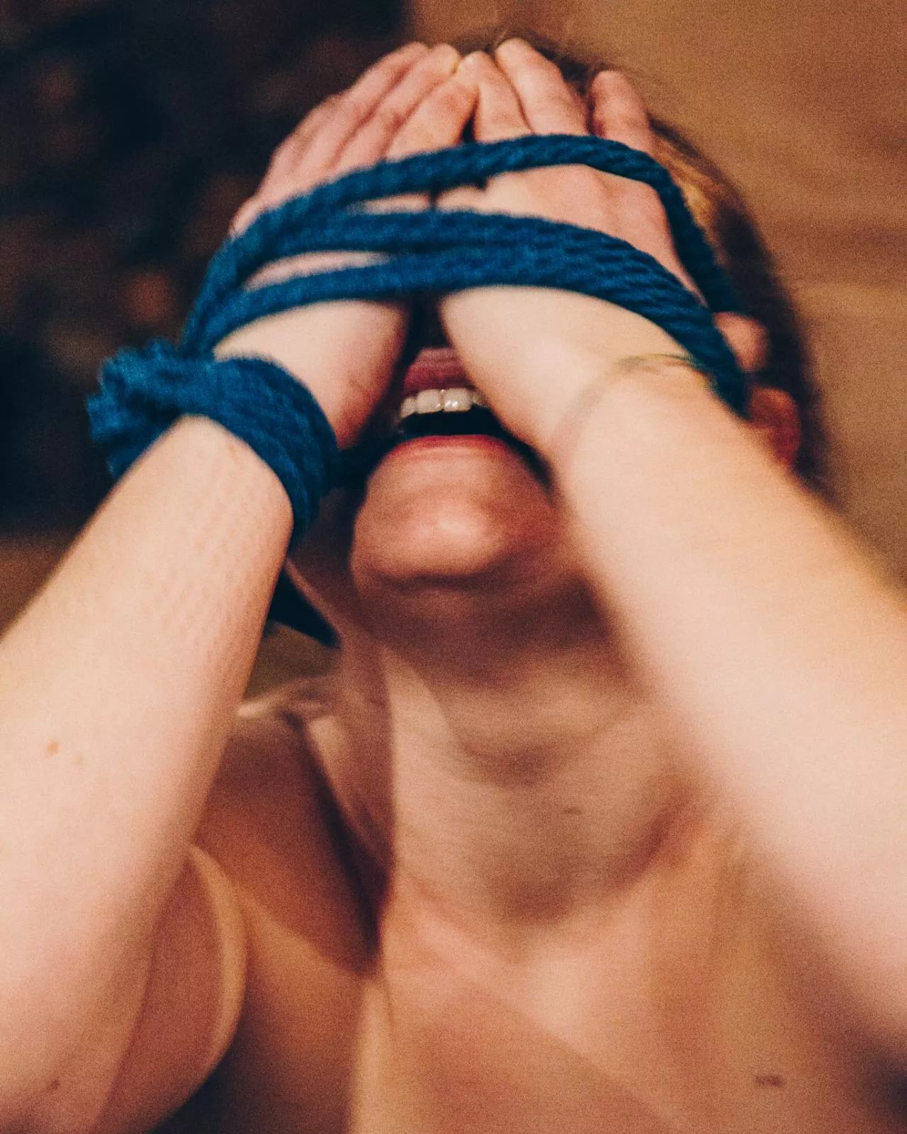 Eyes, mouth and hands bound posted by KinkyClimber1