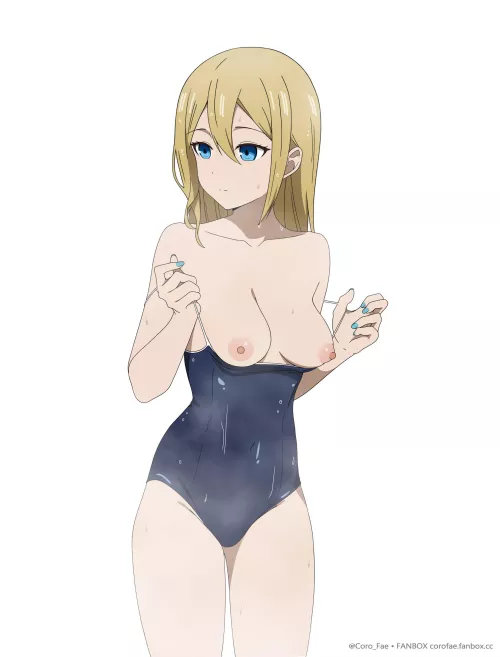 Hayasaka after swim class by Pillowfighterlevel99