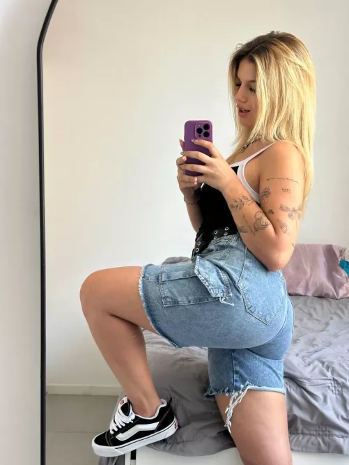 imagine what it looks like under my jean shorts 😈😈 by Method_Support