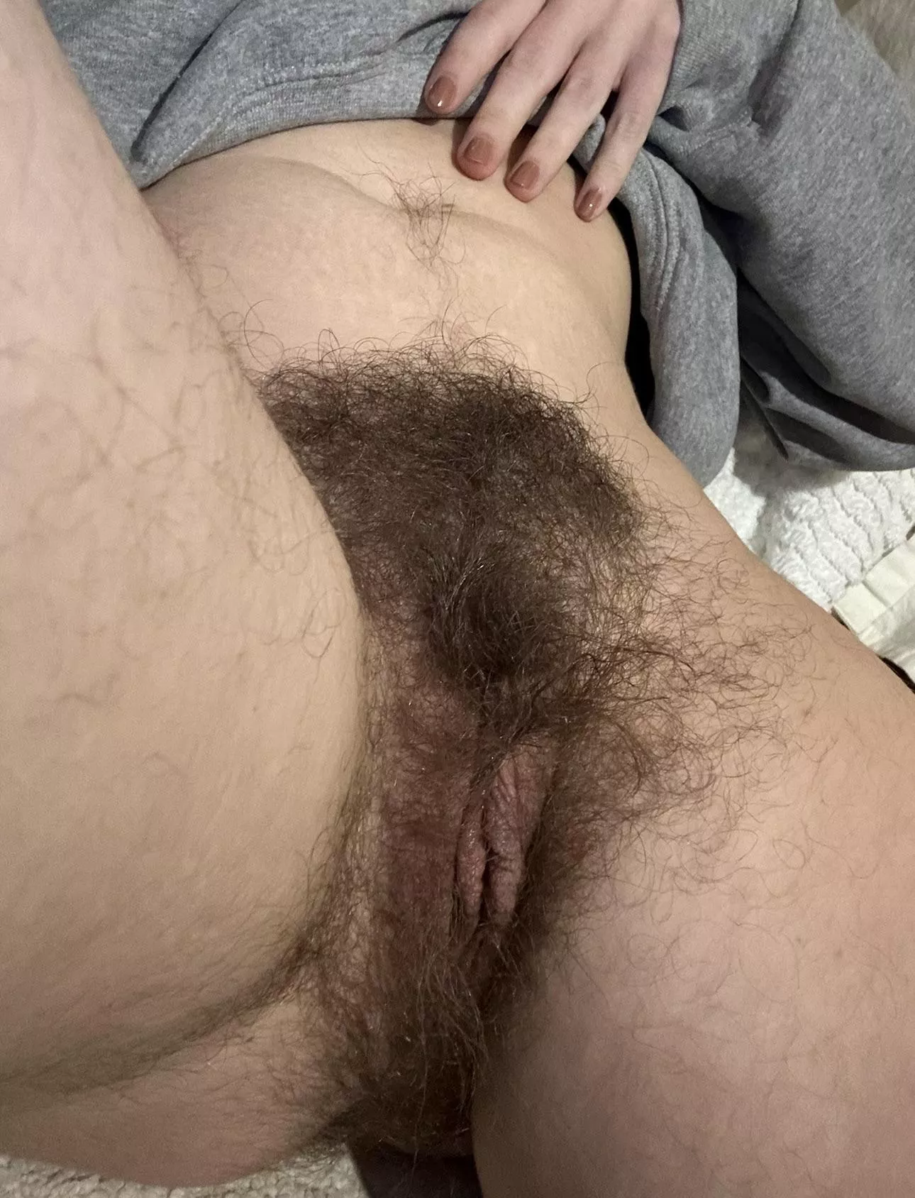 Loveeee the hair on my thighs, stomach, and pussy posted by tinkerbellagrl