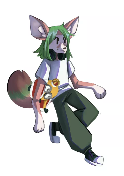 My first fursona! (Artwork done by a friend) by Fynxoline