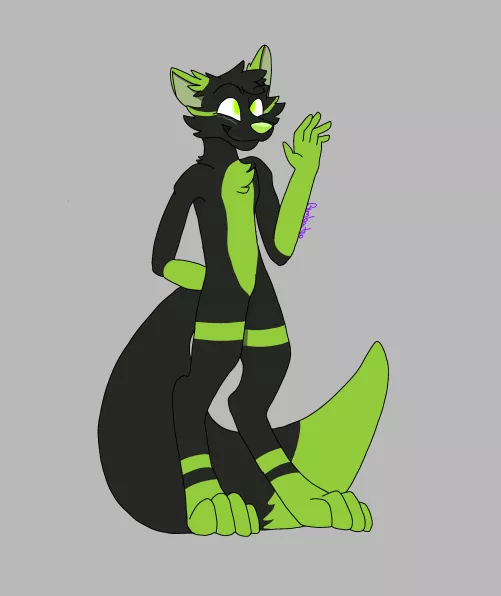 My first fursona (drawn by out_tuckered on X) thank you! by nostalgia200