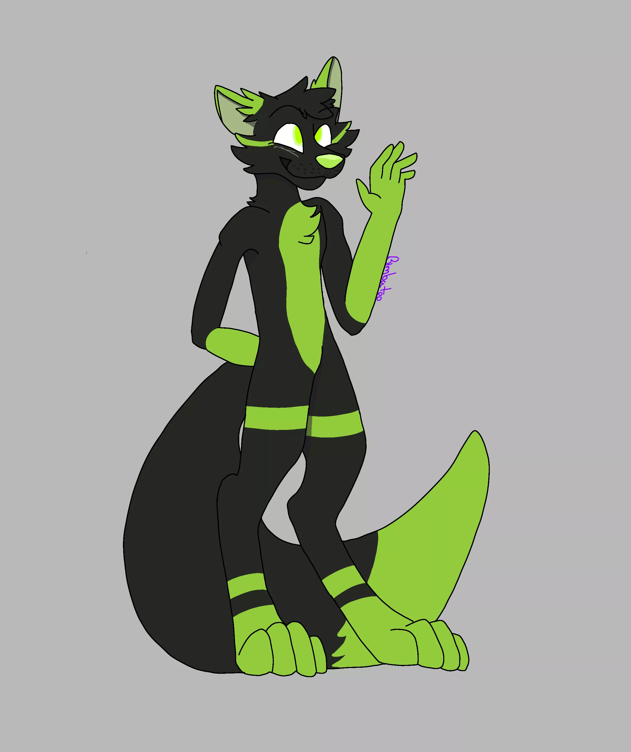 My first fursona (drawn by out_tuckered on X) thank you! posted by nostalgia200