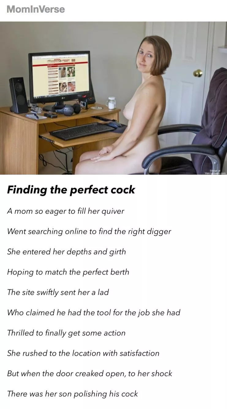 [POEM] A mom finding the perfect cock posted by mominverse
