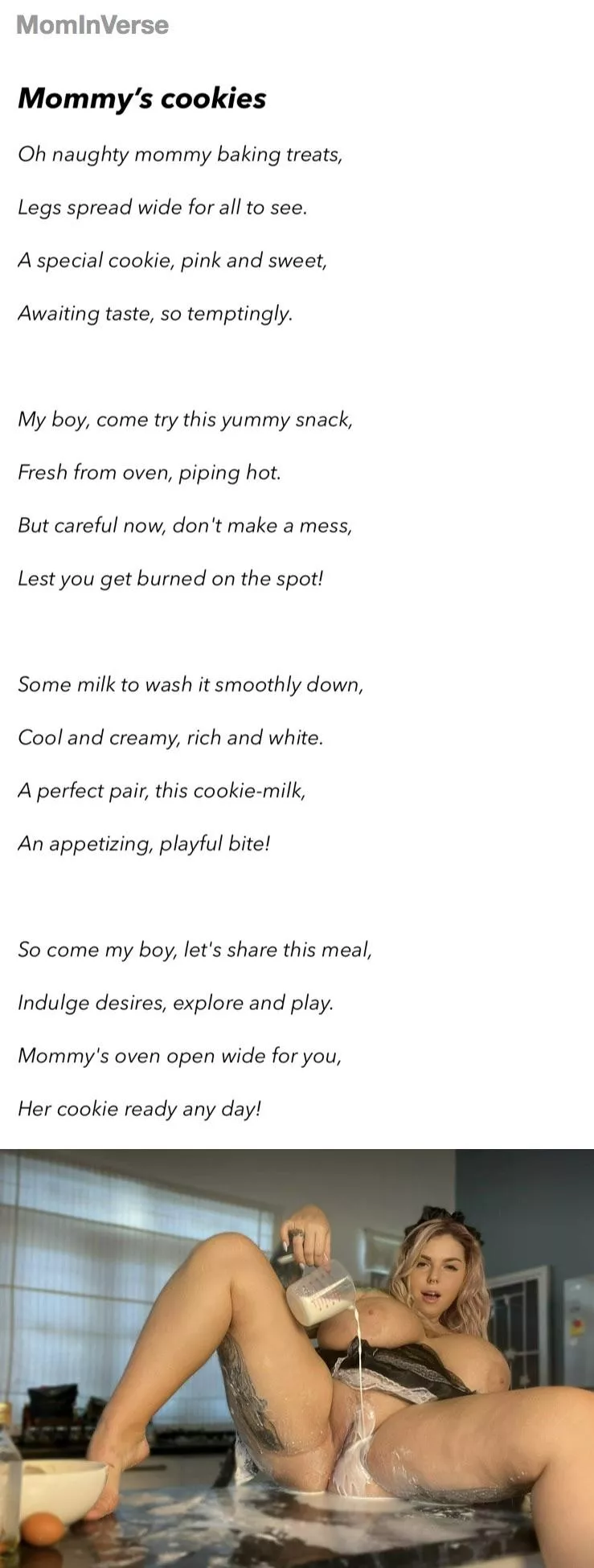 [POEM] Mommy’s Best Cookie posted by mominverse