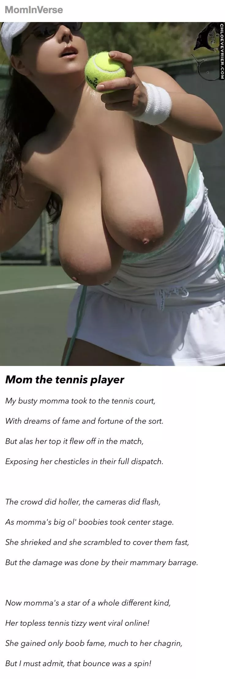 [POEM] MOM:The Tennis player posted by mominverse