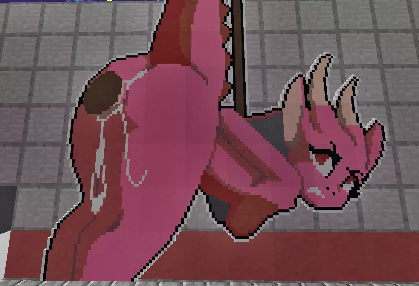 Recreated a frame from Batartcave's Kobold animation in Minecraft Skyfacotry using the Chisel and Bits mod! (Batartcave & Myself) posted by ItsJustLunaUwU