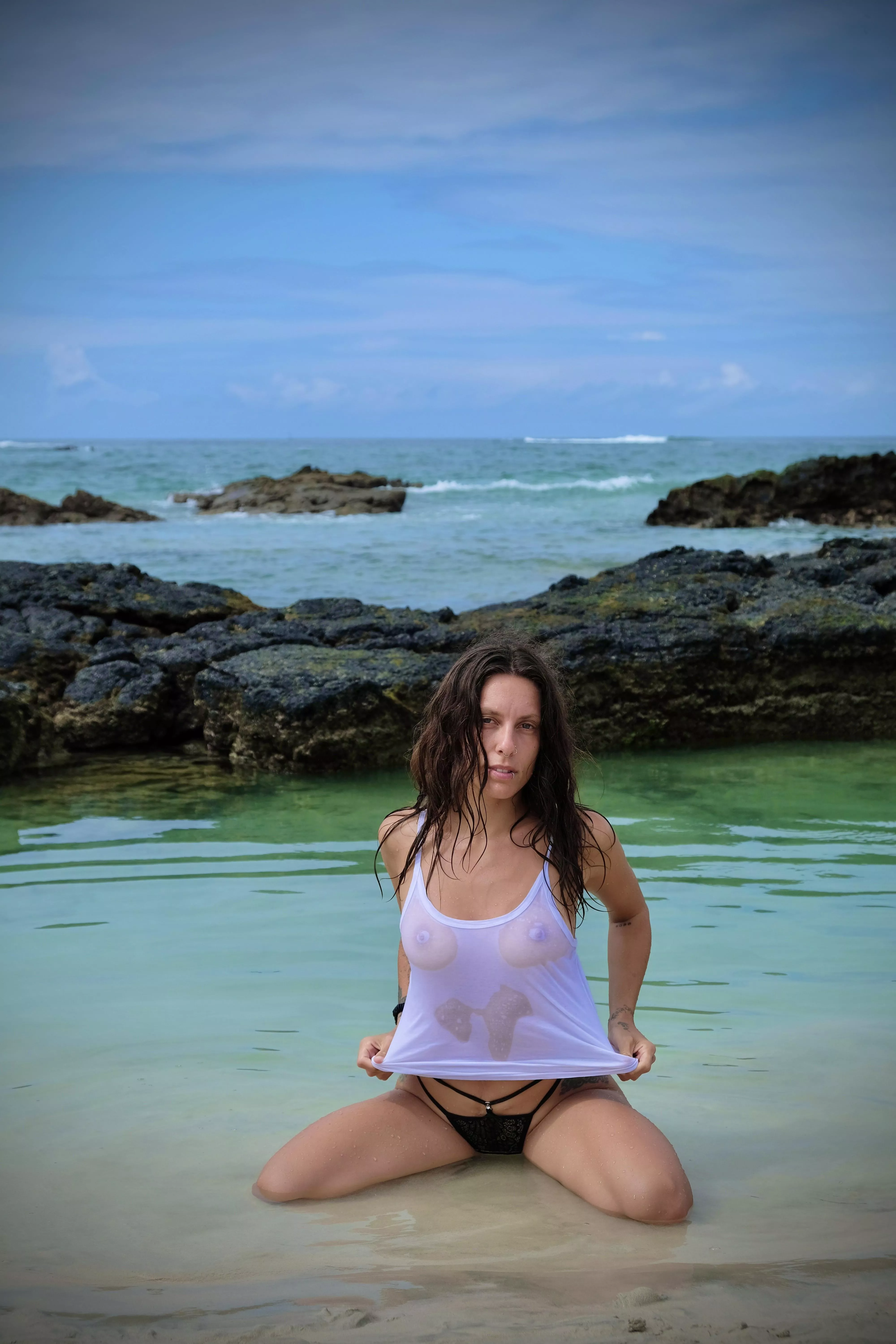 They said I can’t be topless at the beach, so I found a loophole posted by Touched_By_Nature