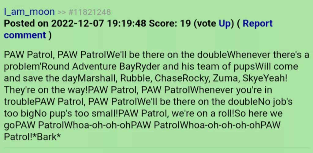 This wasn't even on a paw patrol post by keithhatesmath