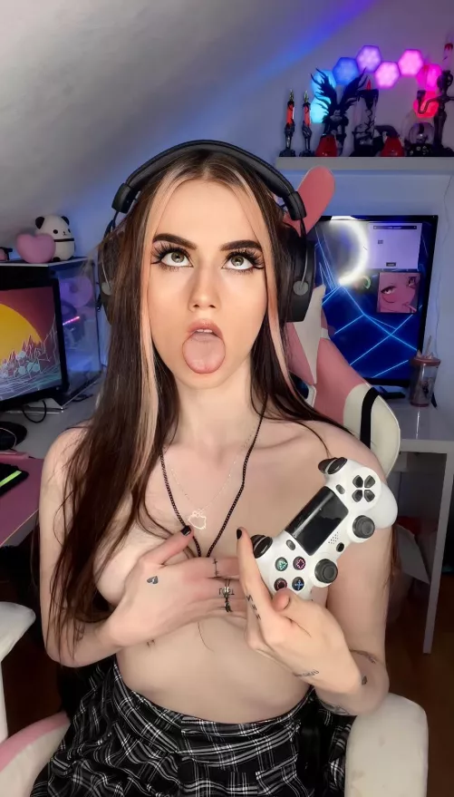 time for my first ahegao on heree by StatisticianAfraid33